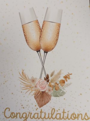 Congratulations Champagne Glasses Card | Refillability