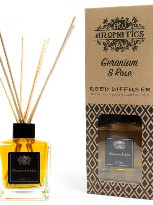 Geranium & Rose Essential Oil Reed Diffuser | Refillability