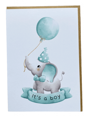 Its a Boy Elephant Card | Refillability