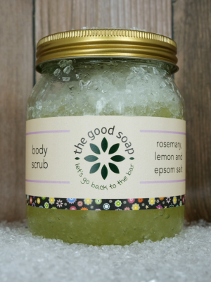 The Good Soap Rosemary Epsom Salt Body Scrub | Refillability
